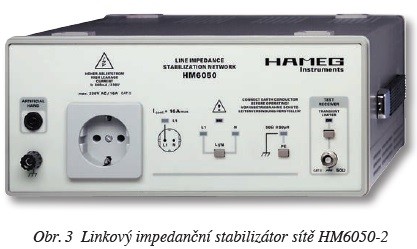 Obr. 3 Linkový impedanční stabilizátor sítě HM6050-2